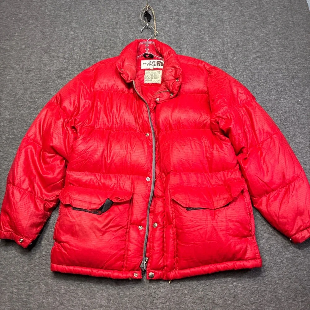 The North Face Puffer Jacket Men Small Red‎ Vintage 80s Ripstop Goose Down USA